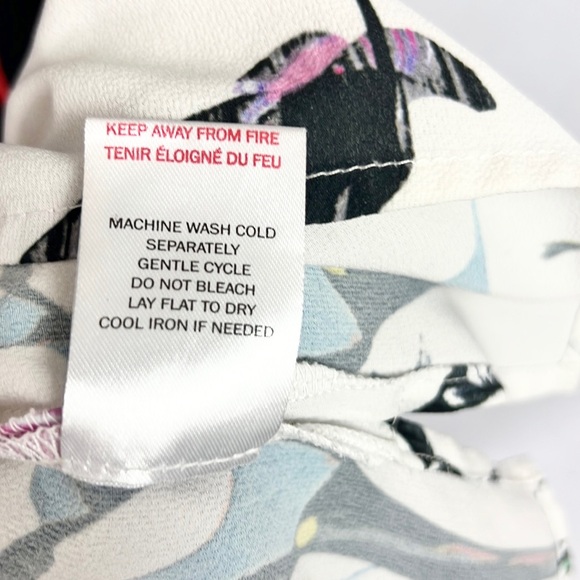 ISLE by MELIS KOGAN | 🌸 Multi-Color Abstract Floral Square Boxy Blouse Top - Picture 8 of 12